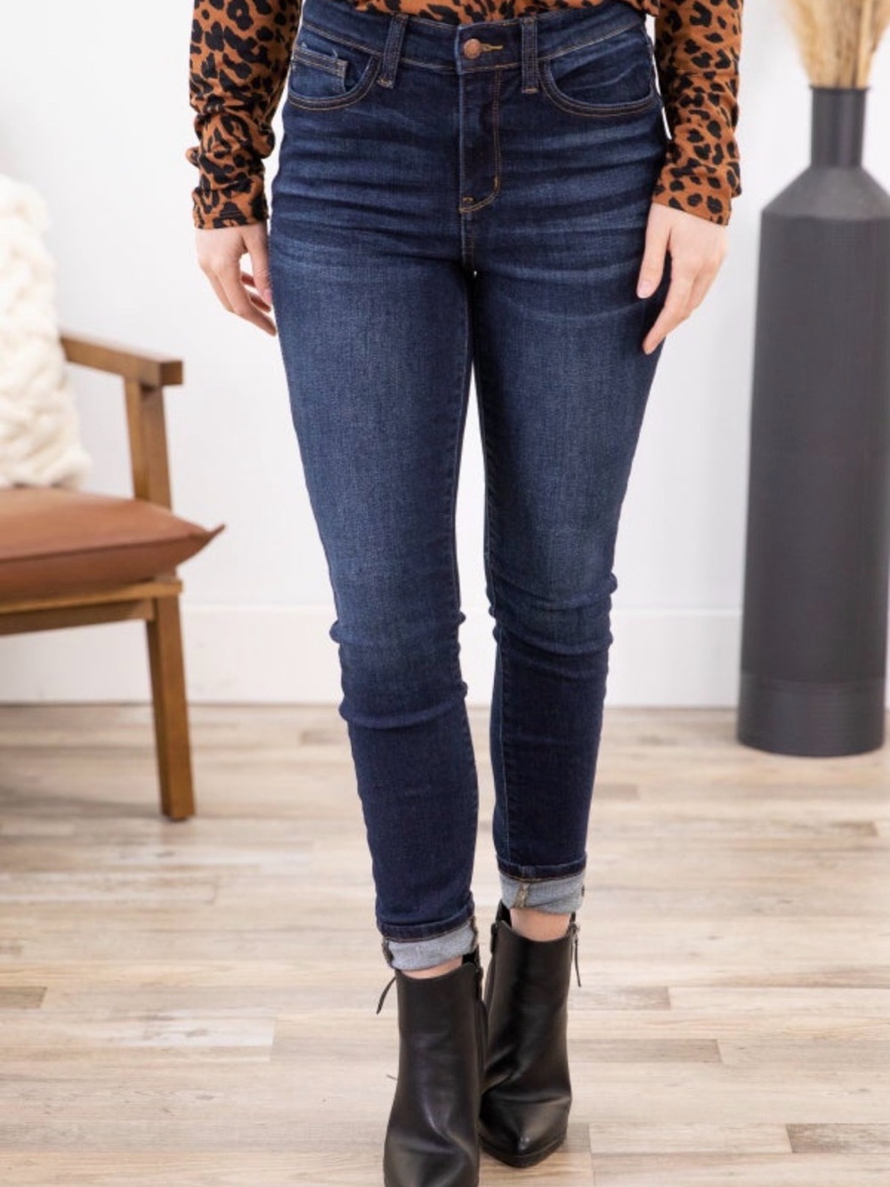 Judy Blue Dark Indigo High-Rise Skinny Jeans
